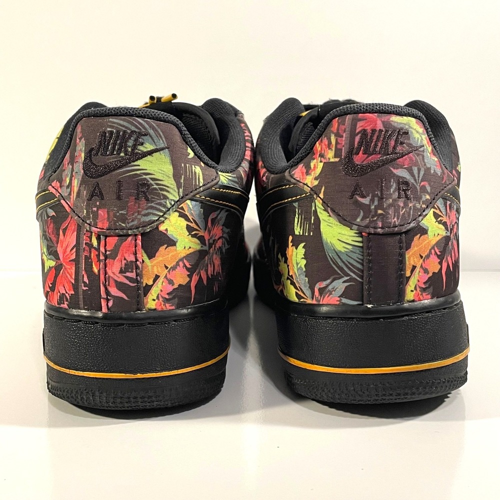 Nike Mens Size 12 Air Force 1 '07 LV8 Floral Pack Black BV6068-001 - Picture 6 of 10